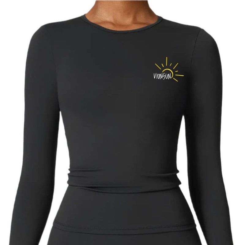 Long Sleeve Seamless Bra Top