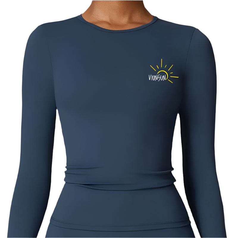 Long Sleeve Seamless Bra Top