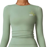 Long Sleeve Seamless Bra Top