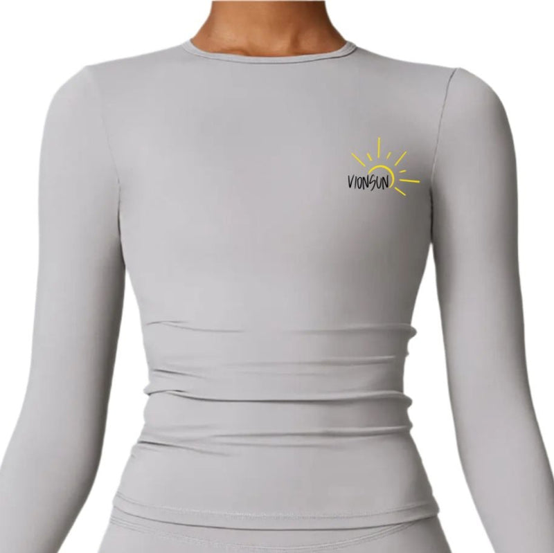 Long Sleeve Seamless Bra Top