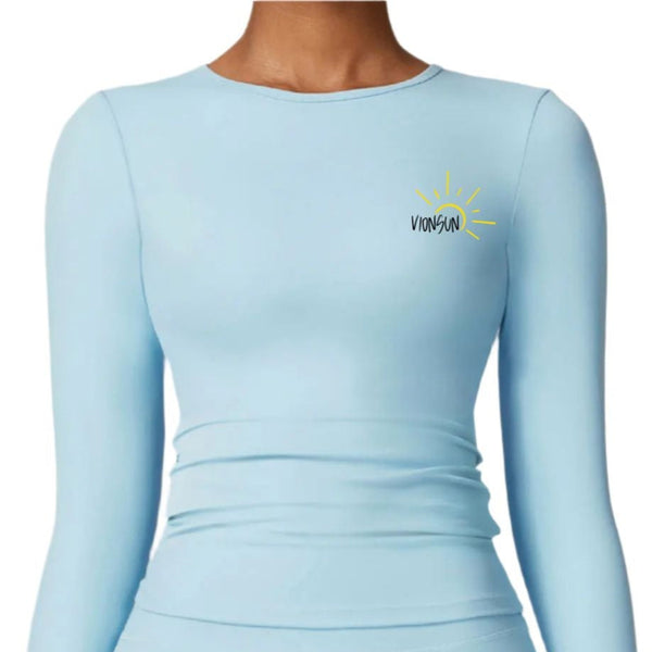 Long Sleeve Seamless Bra Top