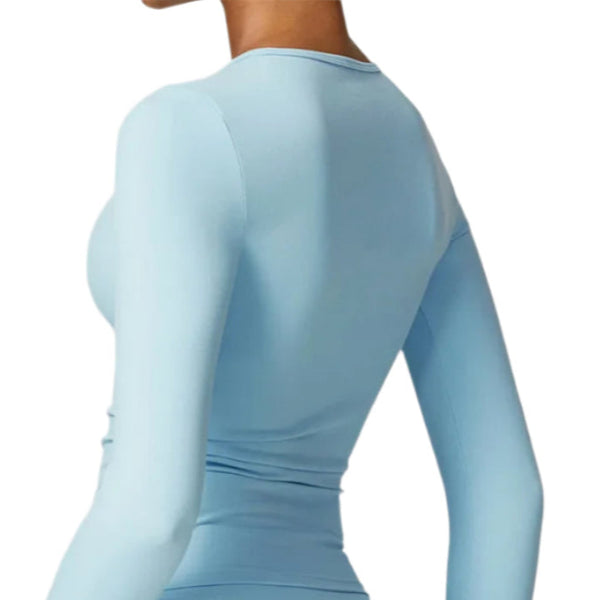 Long Sleeve Seamless Bra Top
