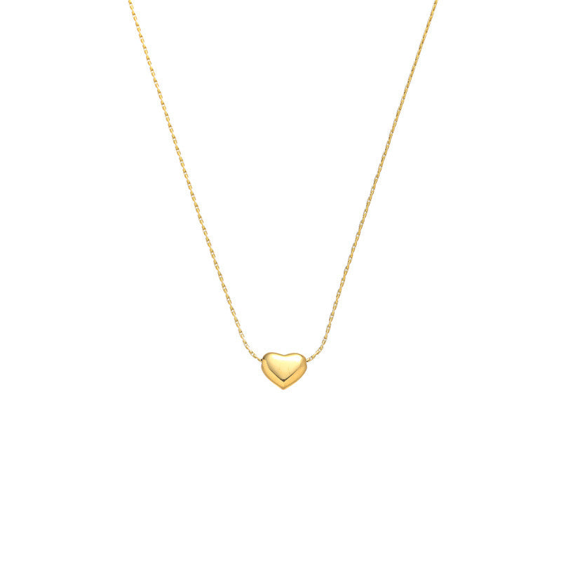 Gold engagement nacklace with Heart for women